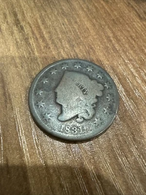Cabeza de corona 1831 - centavo grande - letras grandes - AGD Foto 1 de 4