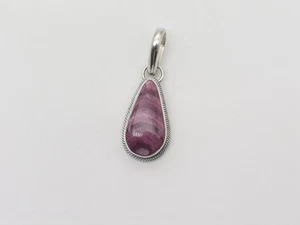 Native American Navajo Handmade Sterling Silver & Spiny Oyster Pendant - Picture 1 of 7