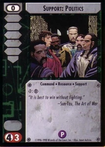 Battletech CCG: Support: Politics 2 [Ungraded] from set Commander's Edition WOTC - Picture 1 of 1