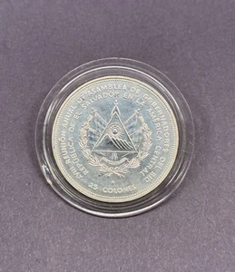 El Salvador - 25 Colones - 1977 Commemorative Issue Silver .999 - Picture 1 of 2