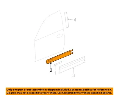 GM OEM 02-04 Trailblazer EXT Front Door Exterior Trim-Side Molding 88937015 - Image 1 of 2