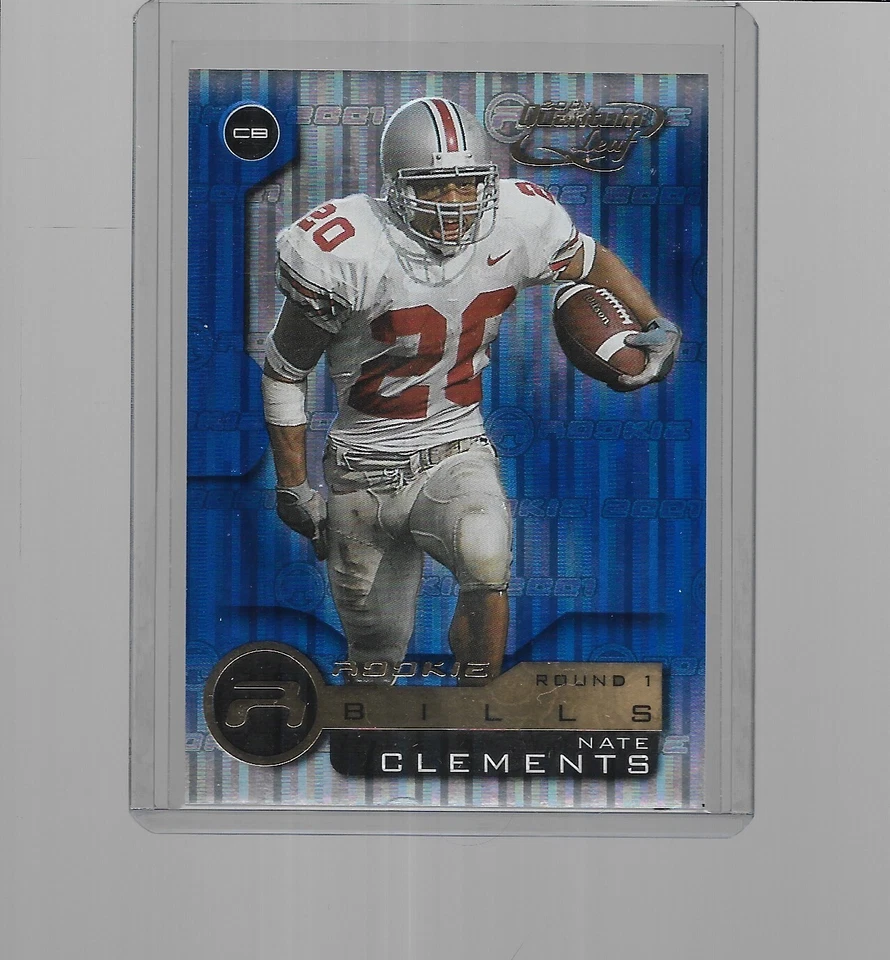 2001 QUANTUM LEAF FOOTBALL NATE CLEMENTS ROOKIE #257 - Image 1 of 1