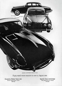 1966 Jaguar XKE Coupe 3.8 & 4.2 Sedan Original Print Ad - Picture 1 of 1