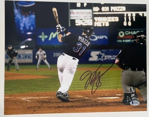 MIKE PIAZZA SIGNED NEW YORK METS 11X14 PHOTO BAS BECKETT - Picture 1 of 2