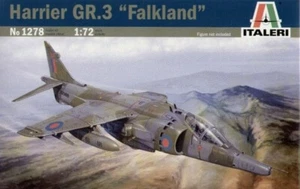 Kit modelo 1/72 Harrier GR.3 ""Malvinas"" británico V/STOL Italeri 1278 - Imagen 1 de 14