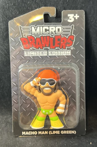 Pro Wrestling Tees Micro Brawlers Macho Man Lime Green LE MIP Nice New WWE Cover