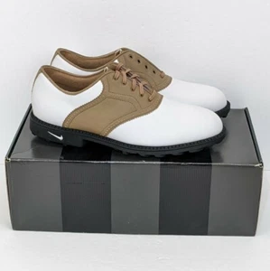 Nike Golf Damengröße 9 Course Air Accel E Schuhe weiß taupe klassisch BRANDNEU - Bild 1 von 10