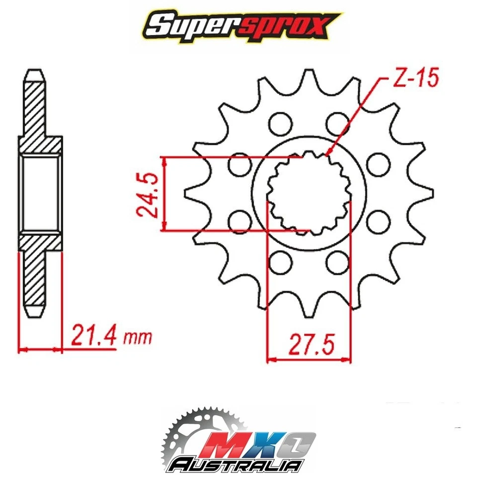 Piñón delantero Supersprox 15T para Aprilia 1200 DORSODURO 2009-2014 >525 Foto 1 de 1