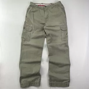 VTG DOCKERS Cargo Pants Mens 34x34 Khaki Relaxed-Fit Baggy Military Style Y2K - Picture 1 of 13