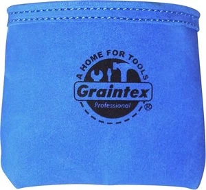 Graintex SS2215 Nail Pouch with Clip Blue Color Suede Leather for Constructors - Picture 1 of 1