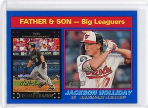 2025 Topps Heritage Father & Son Matt Holliday Jackson Holliday Blue - Picture 1 of 2