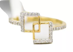 Natürliche DIAMANTEN 0,26 Karat 14kt PUNZE massiv GELBGOLD RINGGRÖSSE 6,5 NEU - Bild 1 von 12