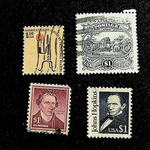 SCOTT # 1052 , 1610 , 2194 & 2590 - SET OF FOUR USED STAMPS - IN FINE CONDITION - Picture 1 of 2