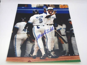 MOOKIE WILSON METS WORLD SERIES CHAMPION AUTO BLUE JAYS 8"X10" PHOTO COA FR SH! - Picture 1 of 4
