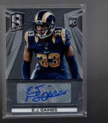 B4256- 2014 Panini Spectra #312 E.J. Gaines RC Auto /149 - NM-MT - Image 1 of 2