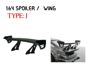 SW-J 1:64 Spoiler Personalizado/Ala Negro Acrílico Autoensamblaje Hot Wheels Tomica - Imagen 1 de 2