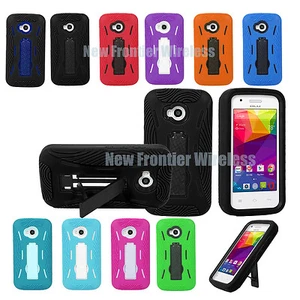 Funda híbrida de alta resistencia con soporte + protector de pantalla para BLU Dash J (D070) - Imagen 1 de 14