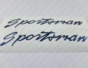 KEY WEST SPORTSMAN BOAT BLUE/SILVER DECALS STICKERS 11" x 2.1" 2pcs. - Picture 1 of 6