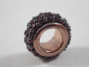 LINKS OF LONDON RGV STERLING SILVER SWEETIE BRACELET ROUND SPACER BEAD w/ GARNET - Picture 1 of 5