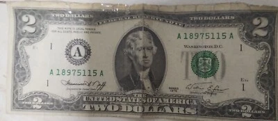 1976 2 dollar bill A series - Image 1 of 2
