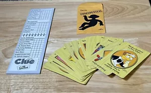 Simpsons Clue Board Game 2002 Parker Brothers - Case File, Small Pad & 21 Cards - Picture 1 of 6