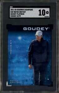 2021 UD Goodwin Champions Goudey Platinum Cosmic Wayne Gretzky /99 SGC 10