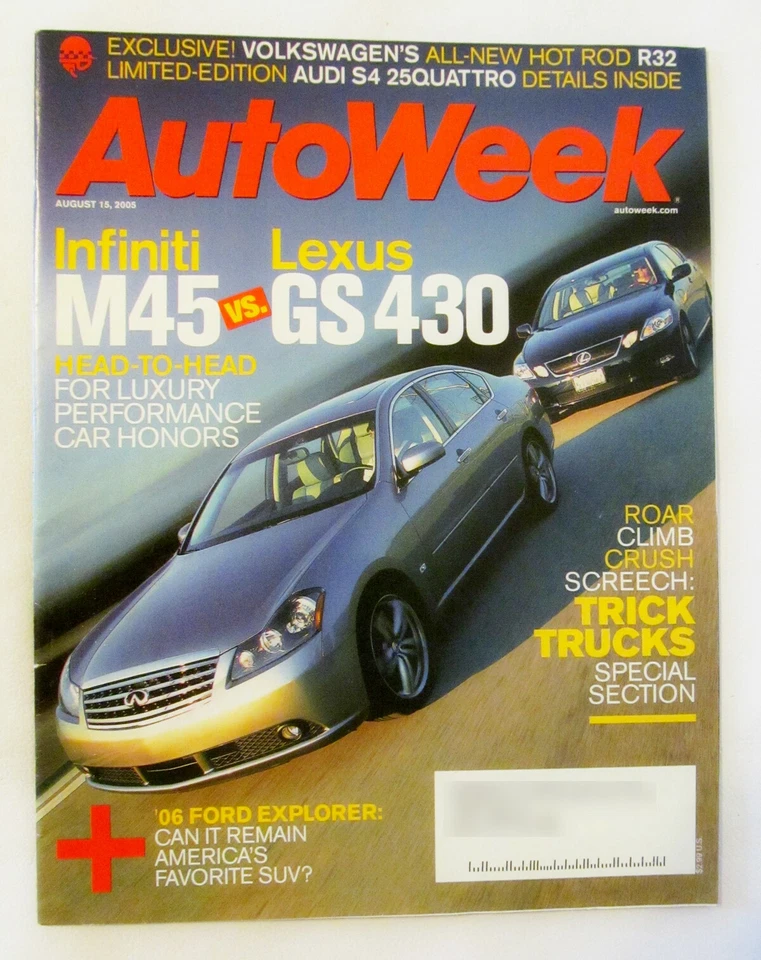 AutoWeek Magazine - August 15, 2005 - Sports Car Automotive Performance Foto 1 de 1