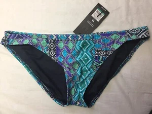 NWT Mossimo Purple/Green Multi Geometric Bikini Hipster Swim Bottom XL - Picture 1 of 4