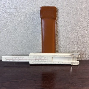 Dietzgen No. 1771 Pocket Slide Rule REDIRULE U.S.A. Leather Sheath w/Manual - Picture 1 of 15