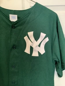 Selten Vintage Majestic USA New York Yankees #2 MLB Baseball Knopfleiste Trikot - Bild 1 von 7