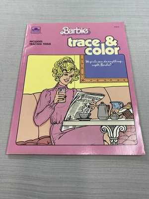 Vintage Barbie Trace and Coloring Book 1985 Golden Book NEW - Image 1 of 4