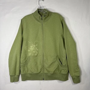 Royal Robbins Damen Sweatshirt grün bestickt durchgehender Reißverschluss Größe XL - Bild 1 von 10
