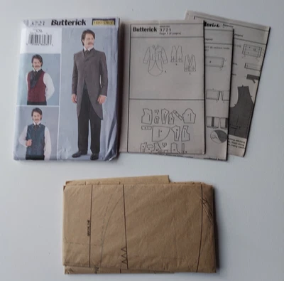 Butterick  3721 Making History Men's Jacket & Vest Pattern Size L,XL, New Uncut - Image 1 of 4