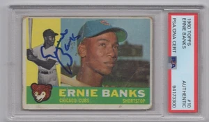 1960 Topps Ernie Banks Auto PSA Chicago Cubs #10 - Bild 1 von 2