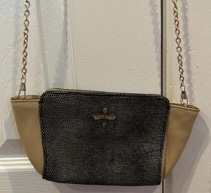 Pour la victoire Women's Beige Black Elie Mini bagette Crossbody Mini Bag - Picture 1 of 10