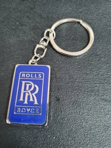 Rolls Royce Keychain Blue Metal Logo Used - Picture 1 of 1