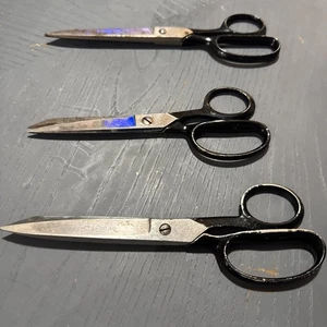 Vintage WISS MARKS And Unknown Shears Scissors Steel Forged S/3 8”x2 And 1-7” - Picture 1 of 5