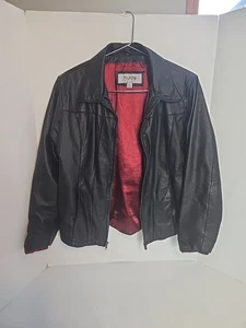 WILSONS Damen Maxima LEDERJACKE MIT REISSVERSCHLUSS SCHWARZ XL - Bild 1 von 9