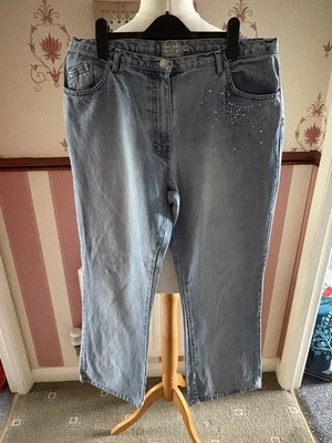 Ladies Size 16 Jeans With Sparkly Studs - Image 1 of 4