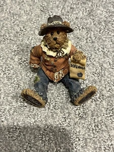 Boyds Bears Scarecrow Shoe Box Bear Resin Figurine - Picture 1 of 5