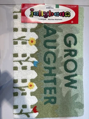 Alfombra de fábrica Jellybean Grow Laughter 21”x30” interior exterior lavable a máquina Foto 1 de 2