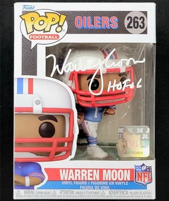 Warren Moon signed "HOF 06" Houston Oilers Funko Pop! 263 autograph ~ JSA COA - Image 1 of 4