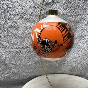 NFL Cleveland Browns runder Glas hängender Weihnachtsschmuck USA - Bild 1 von 8