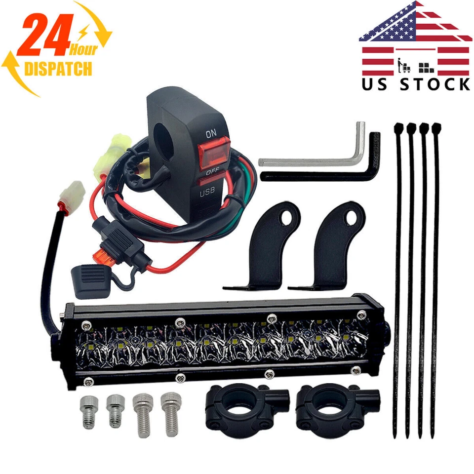 LED Headlight Light Bar Kit For CRF110 KLX110 TTR110E Plug-n-Play Waterproof US - Image 1 of 4