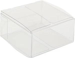 Sweet Vision 2 x 1 Zoll Hochzeit Geschenkboxen, 100 quadratische transparente Süßigkeitenboxen  - Bild 1 von 3