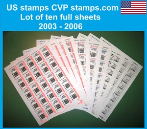 USA 2003-2006 / 10 full sheets of Netstamps CVP ATM stamps.com MNH - Picture 1 of 11