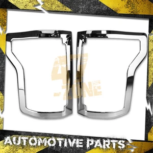 For 2015-2017 Ford F150 F-150 Chrome Tail Light Lamp Covers Bezel Overlay Trim - Picture 1 of 8