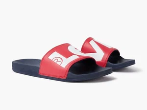 Levis Sliders Mens June Logo Regular Red - Picture 1 of 4