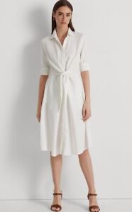 Lauren Ralph Lauren Linen Fit & Flare Shirtdress. Sz 8 . $185 Value