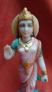 Estatua de mármol de colección Lakshmi diosa templo hindú escultura Vishnu India A - Imagen 1 de 7